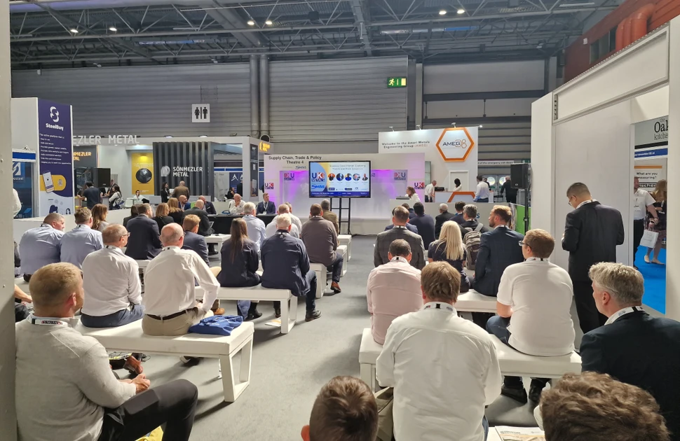 The stainless steel market debate's audience at the UK Metals Expo 2023