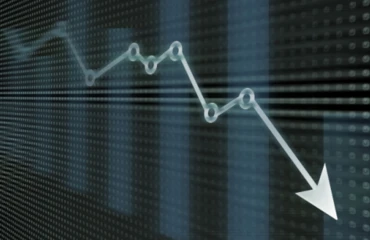Graphic: declining trend arrow chart