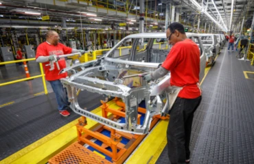 General Motors pickup production line