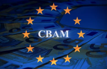 CBAM graphic featuring EU stars and euros