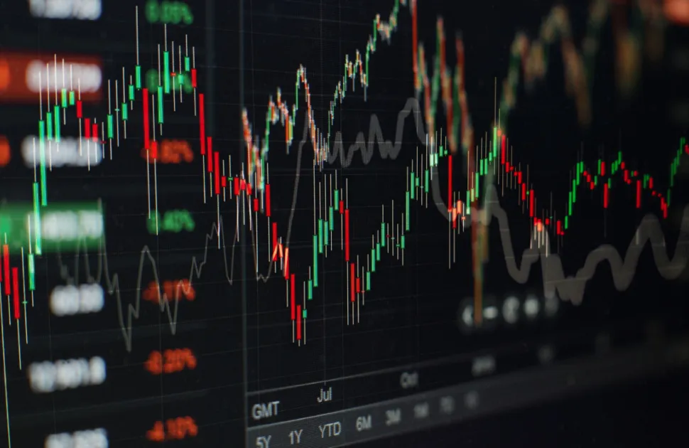 Data analyzing in Forex, Commodities, Equities, Fixed Income and Emerging Markets: the charts and summary info show about "Business statistics and Analytics value" - Wealth management concept.